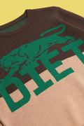 Load image into Gallery viewer, Diet Starts Monday - Panther Knit Sweater - Brown - Clique Apparel