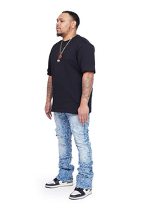 Valabasas - Stacked Botched Stacket Jeans - Lt. BLue Washed - Clique Apparel