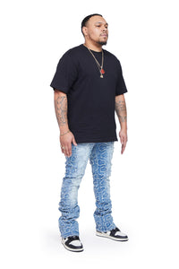 Valabasas - Stacked Botched Stacket Jeans - Lt. BLue Washed - Clique Apparel