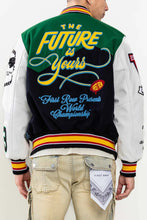 Load image into Gallery viewer, First Row - The Future is Yours - Varsity Jacket - Clique Apparel