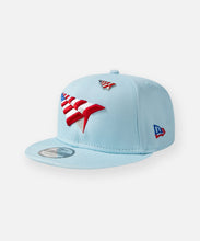 Load image into Gallery viewer, Paper Plane - American Dream Crown Old School Snapback - Powder Blue - Clique Apparel