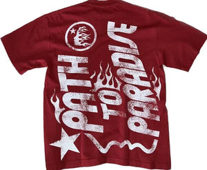 Hellstar - Path To Paradise Tee - Red Vintage - Clique Apparel