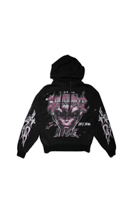 First Row - Lighting and Rhinestone Hoodie - Black - Clique Apparel