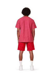 PURPLE - P419 TERRY TOWEL SHORT - FIERY RED - Clique Apparel