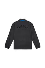 Load image into Gallery viewer, Purple Brand - Black Reversible Snap Front Coaches Jacket - Clique Apparel
