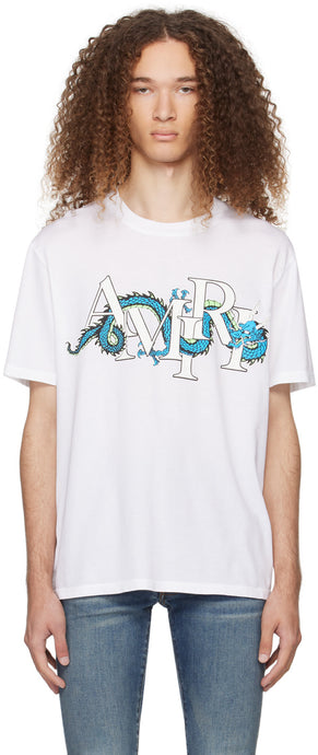 Amiri - White CNY Dragon White T-Shirt - Clique Apparel