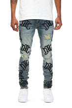 Load image into Gallery viewer, Dead Than Cool - Leather Logo Jean - Clique Apparel