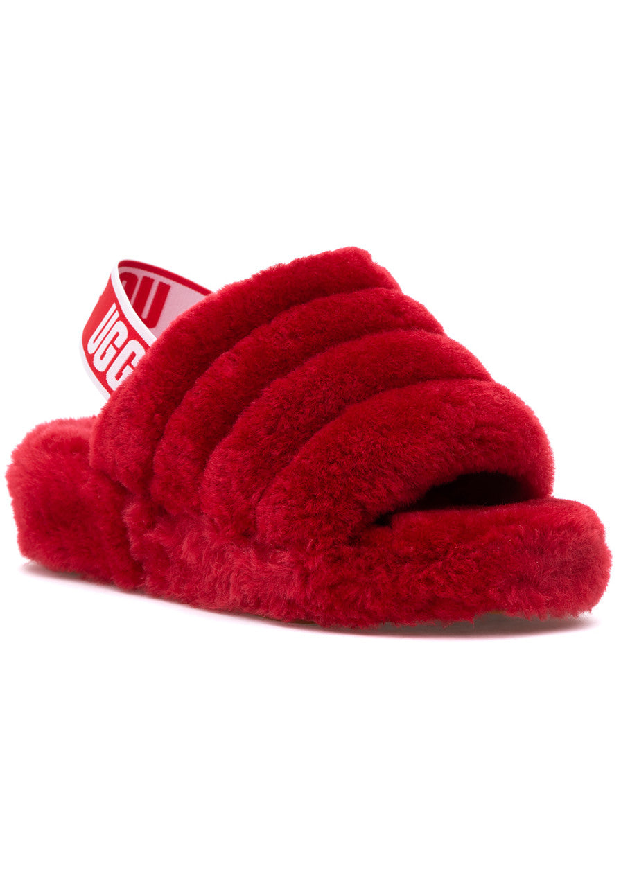 Ugg - Women's Fluff Yeah Slide (Ribbon Red) - Clique Apparel