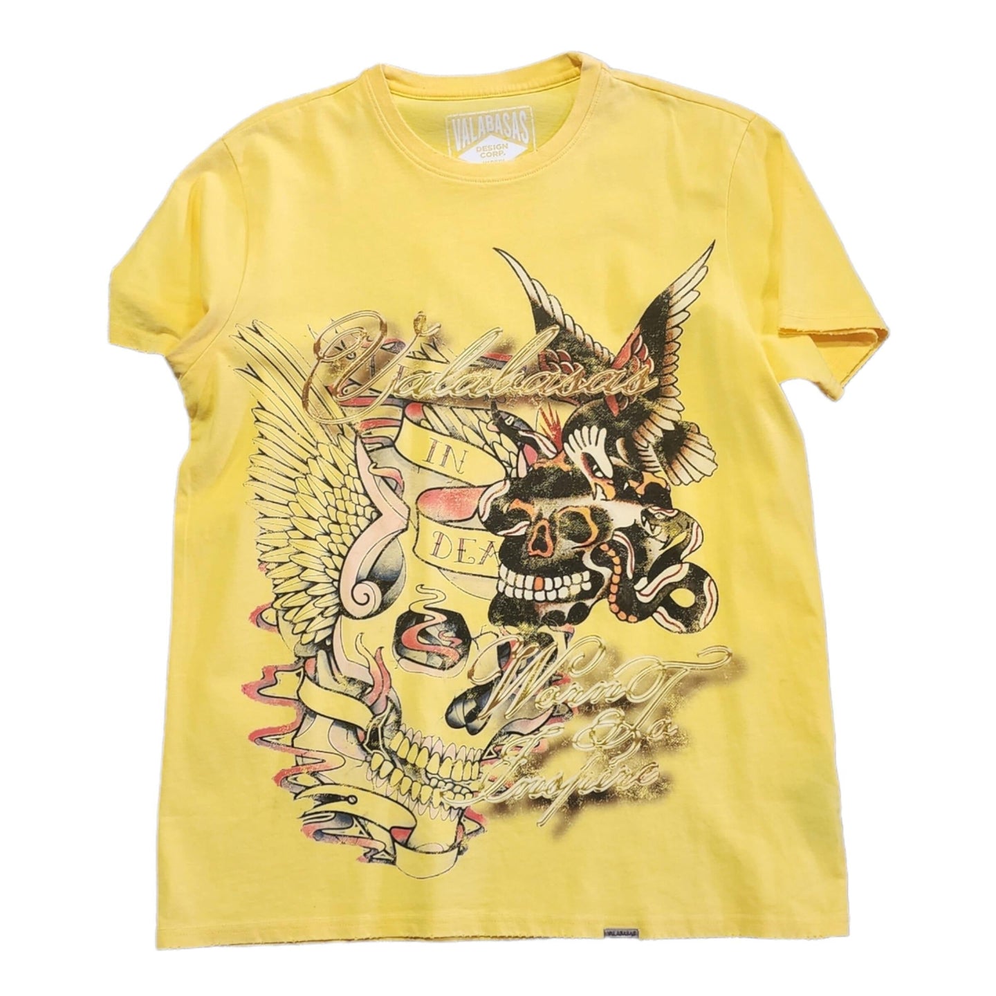 Valabasas - Well Worn Tee - Yellow - Clique Apparel