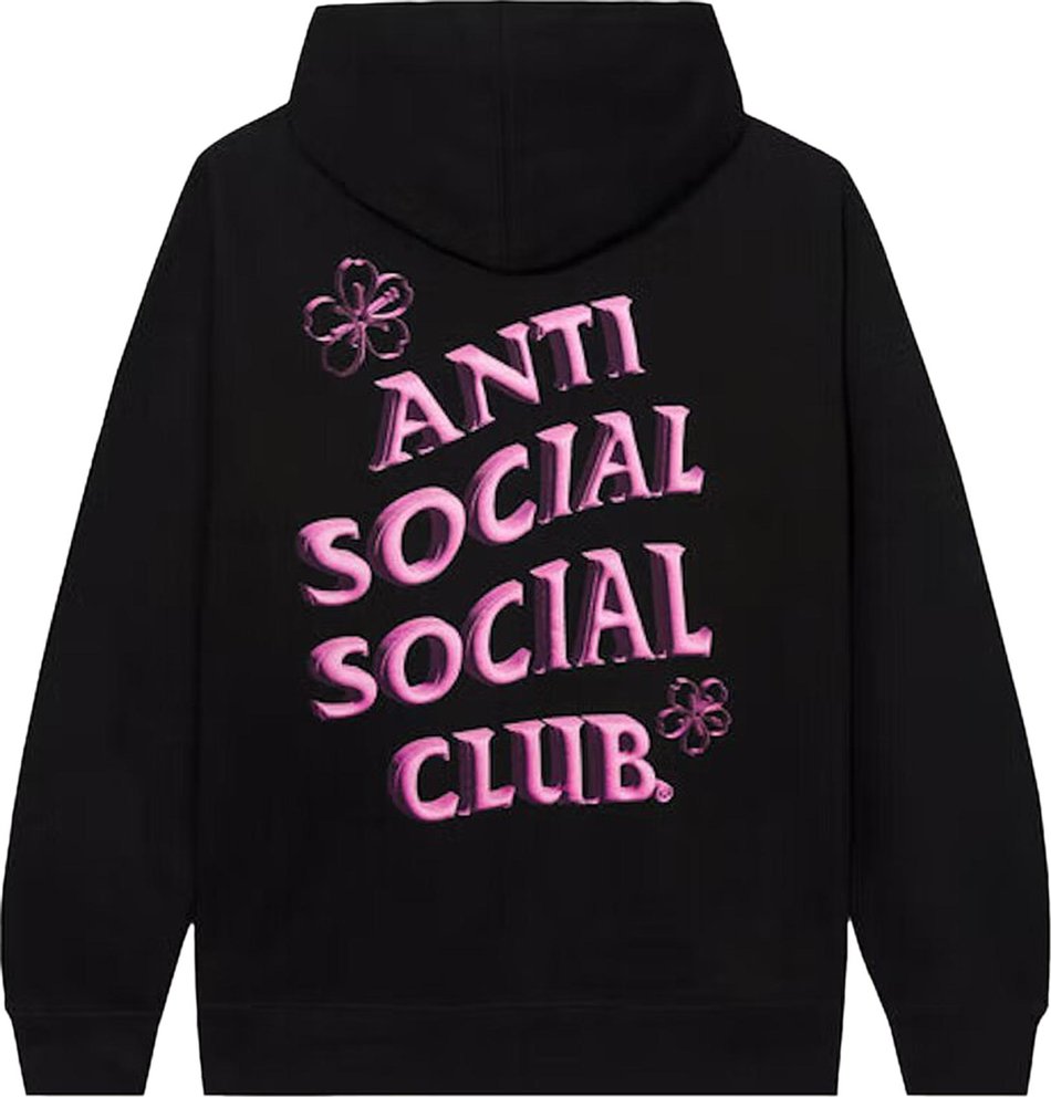 Anti Social Social Club - Coral Crush Hoodie Black - Clique Apparel