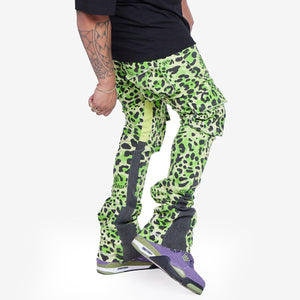 Valabasas - Stacked Conjure Jeans - Lime/Black - Clique Apparel