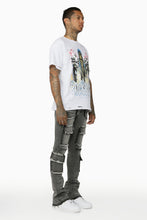 Load image into Gallery viewer, Rockstar - Tyrell Stacked Flare Cargo Jean - Clique Apparel