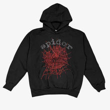 Load image into Gallery viewer, Spyder - Red Rhinestones Pullover Hoodie - Black - Clique Apparel