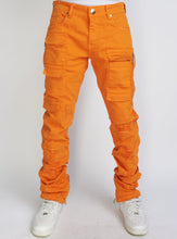 Load image into Gallery viewer, Politics - Skinny Stacked Cargo Murphy507 - Orange - Clique Apparel