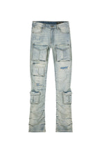 Load image into Gallery viewer, Smoke Rise - Stacked Utility Denim Jeans - Grey - Clique Apparel
