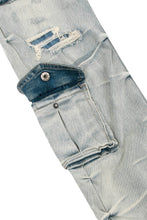 Load image into Gallery viewer, Smoke Rise - Stacked Utility Denim Jeans - Grey - Clique Apparel