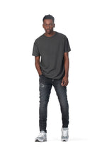 Load image into Gallery viewer, Purple - P001 Low Rise Skinny Jean Black Wash Metallic Silver - Clique Apparel