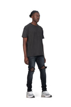 Load image into Gallery viewer, Purple - P002 Mid Rise Slim Jean Black Wash Blowout - Clique Apparel