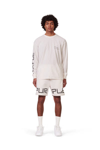 P413 Relaxed Fit Short - French Terry Wordmark Coconut Milk - Clique Apparel