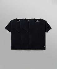 Load image into Gallery viewer, Paper Plane - Essential 3-Pack Tee - Black - Clique Apparel