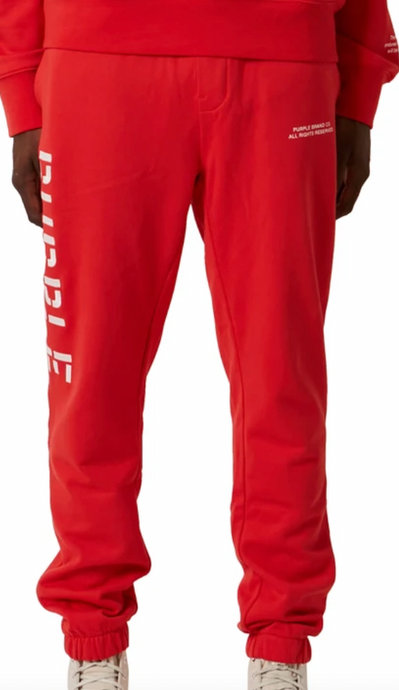 PURPLE BRAND - FRENCH TERRY RED LOGO JOGGERS - Clique Apparel
