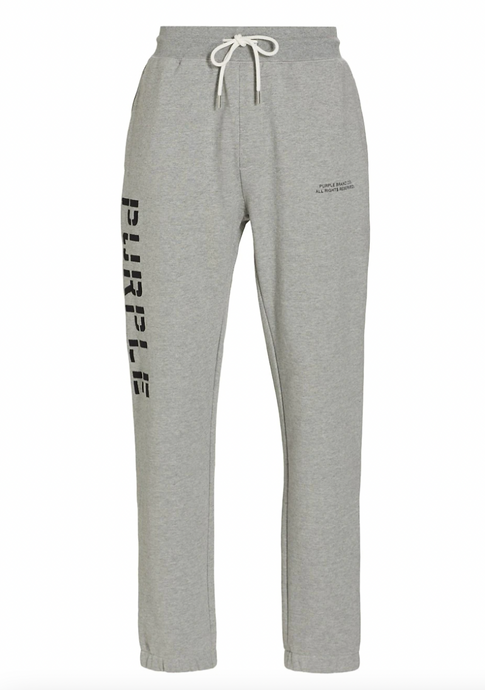 PURPLE BRAND French Terry Logo Joggers - Grey - Clique Apparel