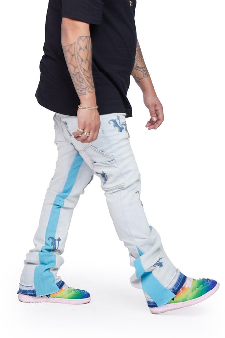 Valabasas - Selfless Super Stacked Jeans - Light Washed - Clique Apparel
