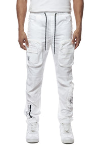 Smoke Rise - Windbreaker Joggers - White - Clique Apparel