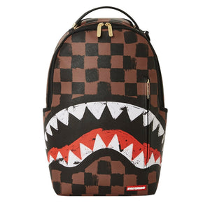Sprayground - Sharks In Paris Painted DLXVF Backpack - Brown - Clique Apparel