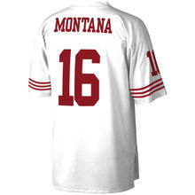 Load image into Gallery viewer, Men&#39;s San Francisco 49ers Joe Montana Mitchell &amp; Ness White Legacy Replica Jersey - Clique Apparel