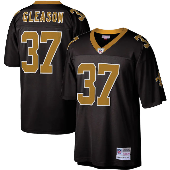 Men's New Orleans Saints Steve Gleason Mitchell & Ness Black Legacy Replica Jersey - Clique Apparel