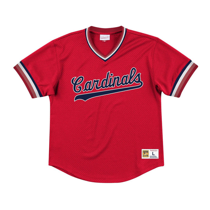 Mitchell & Ness St. Louis Cardinals Red Mesh Short Sleeve Jersey - Clique Apparel