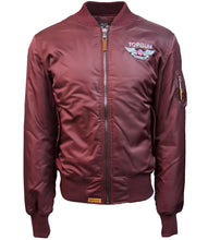 Load image into Gallery viewer, Top Gun® Official MA-1 Men&#39;s &quot;Wings&quot; Bomber Jacket, Burgundy - Clique Apparel