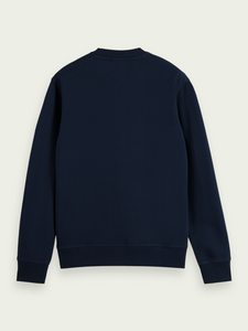 Scotch & Soda - Organic Cotton Artwork Crewneck Sweatshirt - Navy Blue - Clique Apparel