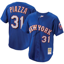 Load image into Gallery viewer, Mike Piazza New York Mets Mitchell &amp; Ness Youth Cooperstown Collection Batting Practice Jersey - Royal - Clique Apparel