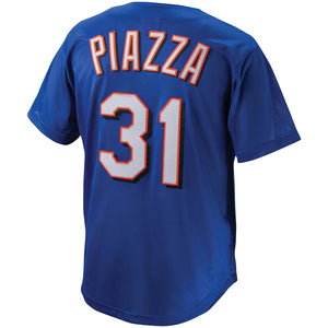 Mike Piazza New York Mets Mitchell & Ness Youth Cooperstown Collection Batting Practice Jersey - Royal - Clique Apparel